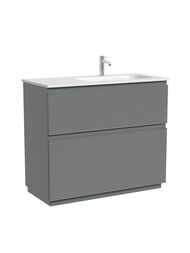 Тумба под раковину Sancos Folk Floor FL100FRES 995х445х850 напольная, правая, 2 ящика, Ergraut soft