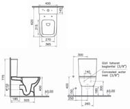 ������-������� Vitra Integra Square 620�365�775 � ��������,�����  ��������,��������. 9833B003-7204