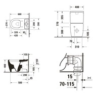 ������-������� Duravit Qatego 390�660�770, ������������, �������.������, ����� 0947100005+2021090000