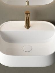 Раковина подвесная Ceramicanova Fonte с отверстием под смеситель 500x420x145 белый CN5051