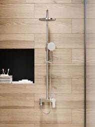 Душевая система Paini Viva Style P4CR687D250F3D110 поворотный излив, верхний/ручной душ, цвет: хром