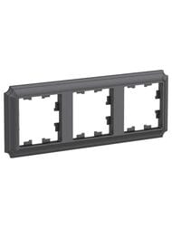 Рамка Systeme Electric ATLASDESIGN ANTIQUE 3 поста базальт ATN101403