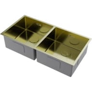 Мойка Omoikiri TAKI 86-2-U/IF-LG (865х440х200) универсальный монтаж, 2 чаши, светлое золото 4993792