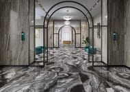 Керамогранитная плитка KERAMA MARAZZI Ониче (1195х2385х11) камень, черная SG595902R (кв.м.)