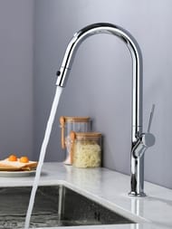 Смеситель для кухни AQUAme Cucina с выдвижным изливом, хром, AQM9905CR — миниатюра 1