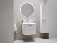 Тумба под умывальник RAVAK SD 600 Chrome II (600х490х500) 2 ящика, белая/ручка хром X000001772