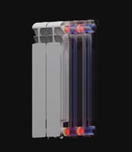 Радиатор биметаллический RIFAR EcoBuild 500 (575х960х100) 12 секций, 2232 Вт, боковое подкл, белый