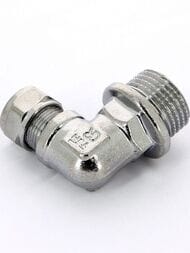 Уголок Tiemme для медной трубы, 10х1/2"Н обжим, хром,   1130049 (1104C001004CZ) — изображение 4