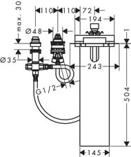 ������� ����� ��������� Hansgrohe 13481180 �� ���� �����, �� 3 ���������
