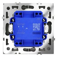 Выключатель двухклавишный с подсветкой Voltum S70 VLS020208, черный матовый