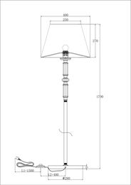 ��������� ���������� Maytoni Riverside (���������) MOD018FL-01CH, IP20, E27�6, ����