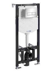 Инсталляция для унитаза WasserKRAFT с клавишей смыва, никель 10TLT.010.ME.BN03