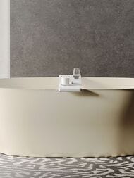 Полка для ванны Salini GABBIANO BASIC 1906202M (900х200х30мм) S-Stone, цвет: белый матовый