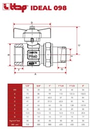 ���� ������� � ����������� ITAP IDEAL 098 1/2" �� 50 PN �������, ��������������