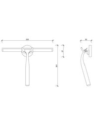Скребок для душевой кабины Decor Walther QUICK с держателем, цвет: золото 0835620