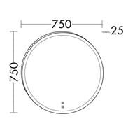 Зеркало Burgbad Lin20 750х750х25 круглое, LED, сенсор, подогрев SIJN075 — изображение 4