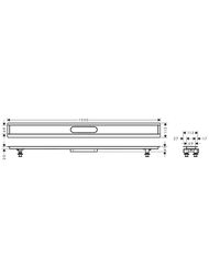Hansgrohe RainDrain Монтажный набор для внешней части слива для душа, 120см 56015180