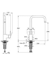 ��������� ��� ����� VitrA Flow Soft A43426EXP � ���������� ������� ������������ ���� ������