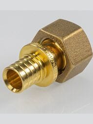 Соединитель VALTEC аксиальный, 16х1/2"В, с накидной гайкой, латунь CW614N, VTm.422.G.001604