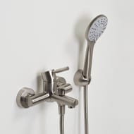 Смеситель для ванны/душа WasserKRAFT Wern 4201 настенный, короткий излив, душ. гарнитур, цвет:никель