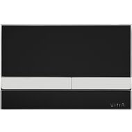 Уценка! Клавиша смыва двойная VITRA Select стекло, цвет черный глянец, кнопки хром 740-1101