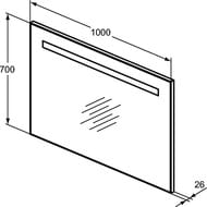 ������� Ideal Standard MIRROR&LIGHT (1000�700) � ����������, �������� T3343BH