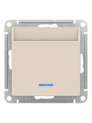Выключатель Systeme Electric ATLASDESIGN карточный, мех, бежевый ATN000267