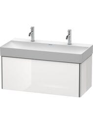 Тумба под раковину Duravit XSquare 984х397х460 подвесная, 1 ящик, белый глянец XS406302222 — миниатюра 1