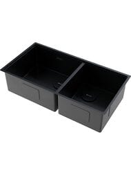 Мойка Omoikiri TAKI 85-2-LB-U/IF-GB Side (850х440х200) универ. монтаж, 2 чаши, графит 4997039