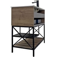 Тумба COMFORTY Бредфорд-90 (910х870х465) напольная, с раковиной, дуб темный 00-00009403