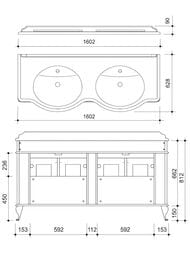 ����� ��� ���������� Caprigo ������ 160 bianco antico 1602�902�628 ��� ���������� 10622-011