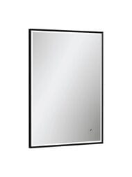 Зеркало Континент Lago (600х800) с LED подсветкой 5000K и сенсорным выключателем, черный