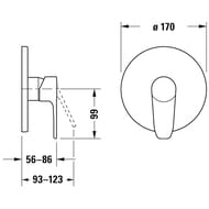 ��������� Duravit B.1 ��� ���� ������������ �������������, ���� B14210010010