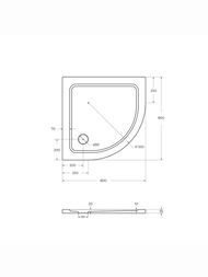 ������� ������ �� ��������������� CEZARES (800�800�35) ����������� TRAY-M-R-80-550-35-W �����