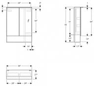 �������-���� Geberit Acanto (595x830x215) ���������, ������������� �����, ��� ������ 500.644.00.2