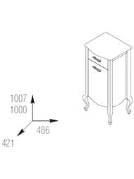 Комод Caprigo Бурже rossa vino 486х1007х421 правый 11060R-019 крышка - МДФ