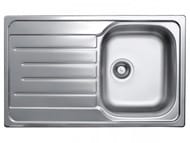 Мойка врезная Ukinox Grand 800х500 полированная поверхность 0,8мм, слив 3 1/2, GRP800.500 -GT8K 1R