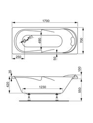 ����� ��������� VAGNERPLAST MINERVA 170 (1700�700�420) �������������, ����� VPBA177MIA2X-04