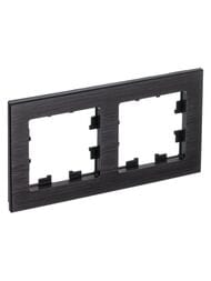 Рамка Systeme Electric ATLASDESIGN NATURE 2 поста, МЕТАЛЛ ОНИКС ATN312302