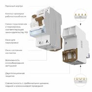 Устройство защитного отключения 1P+N 40 A 30 mА АС 6 kА Werkel W912P406
