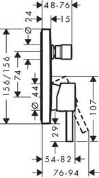 ��������� Hansgrohe Finoris 76415000 ��� �����, ������� ������, ����