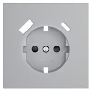 Накладка для розетки с/з и защитными шторками, с USB A+C Voltum S70 VLS001016, серый