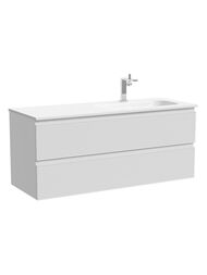 Тумба под раковину Sancos Folk FL120RW 1195х445х500 подвесная, правая, 2 ящика, цвет: Bianco
