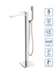 Смеситель для ванны/душа BelBagno LUCE LUC-FMT-CRM напольный, хром