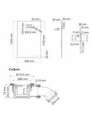 ������� ������ WasserKRAFT Main 1200�900�26 �������������, �����, ��������, ����� 41T07