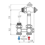 ���������������� ������ H-�������� ���� Jaga 3/4" Eurocone  50940.525/SP