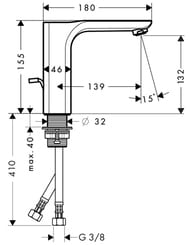 ��������� Axor Urquiola 11020000 ��� ����������� �������������, ������ ������, ����� 139 ��, ����
