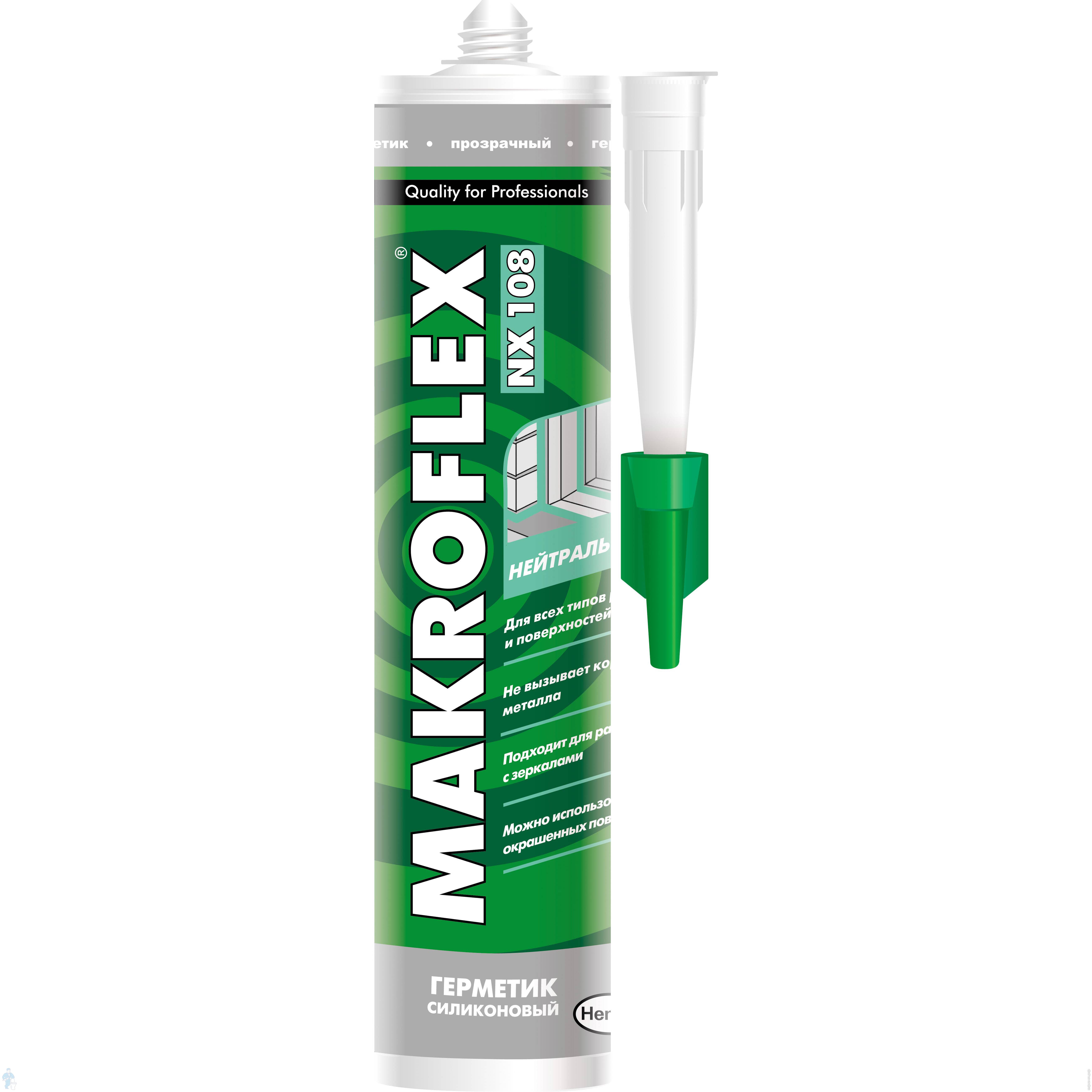 Герметик силиконовый МАКРОФЛЕКС нейтральный, прозрачный, 290гр. | Афоня ...