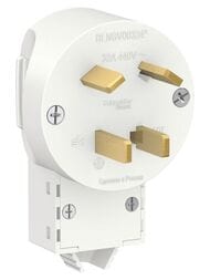 Вилка Systeme Electric BLANCA скрытой установки силовая 3P+N 32А, 400В, белый BLNSV003241