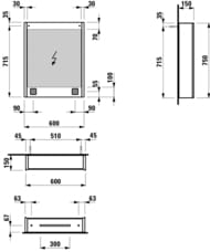 ���� ���������� LAUFEN Frame25 4.0840.2.900.145.1 (600�750�150) � ����������, ��������� �����������, ������
